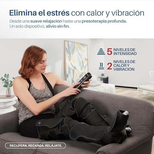 Masajeador de aire para piernas con calor y vibración