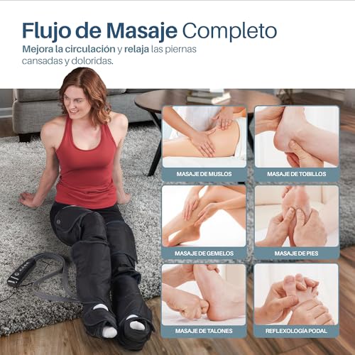 Masajeador de aire para piernas con calor y vibración